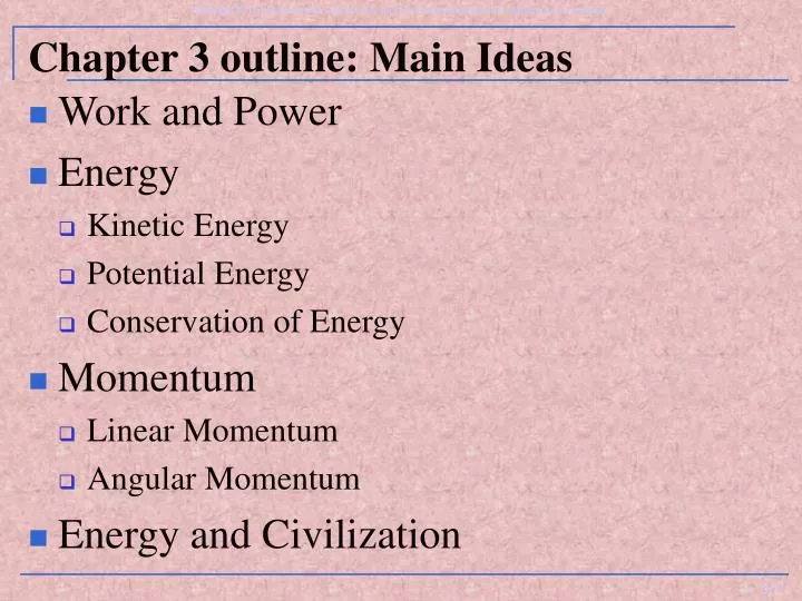 chapter 3 outline main ideas n.