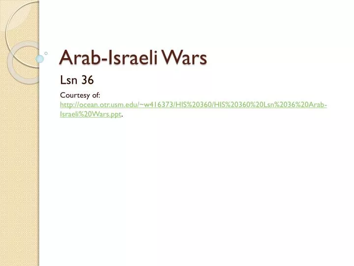 arab israeli wars n.