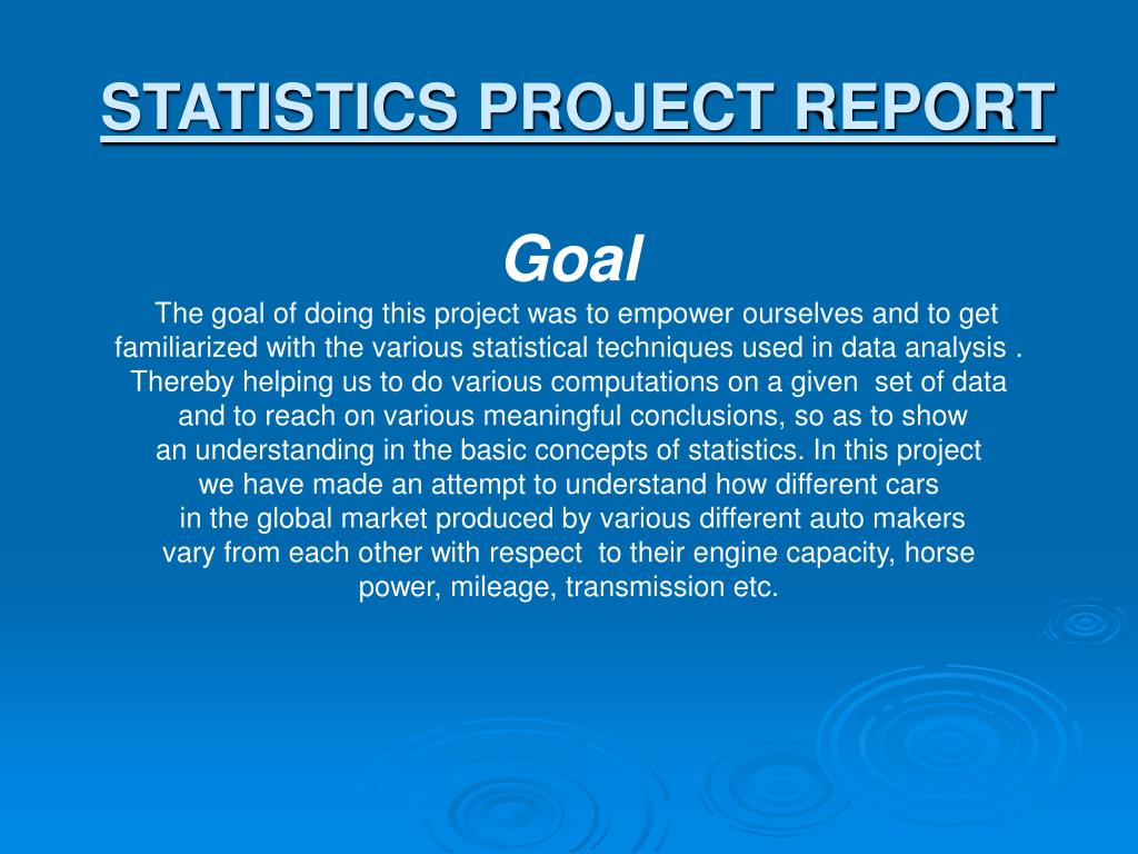 research project on statistics