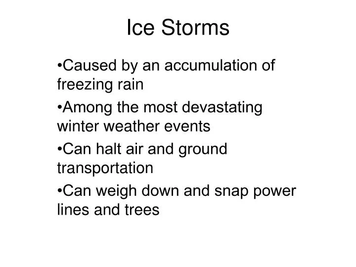 ice storms n.