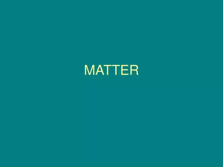 matter n.