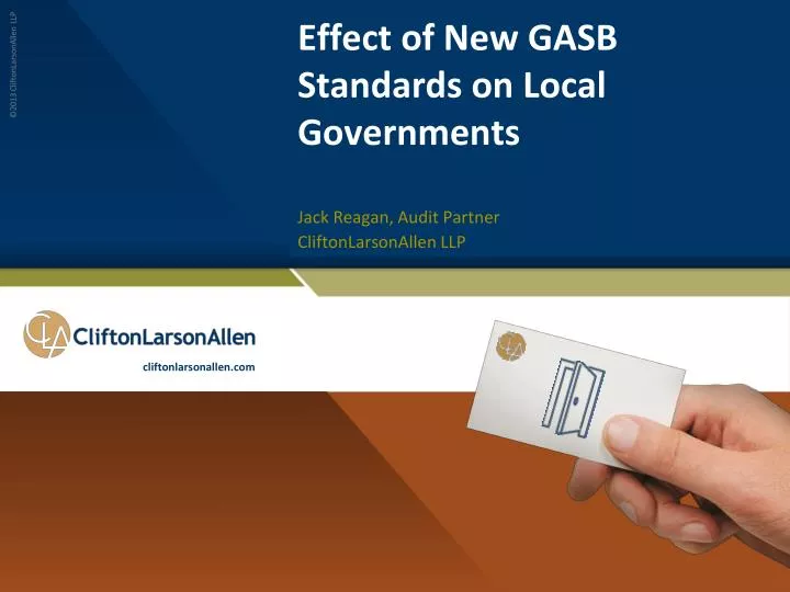 effect of new gasb standards on local governments n.