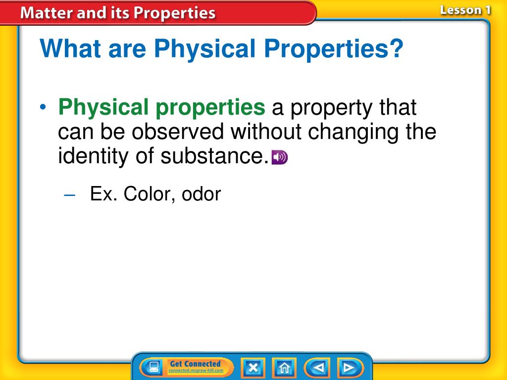 PPT - Chapter Introduction Lesson 1 Physical Properties Lesson 2 ...