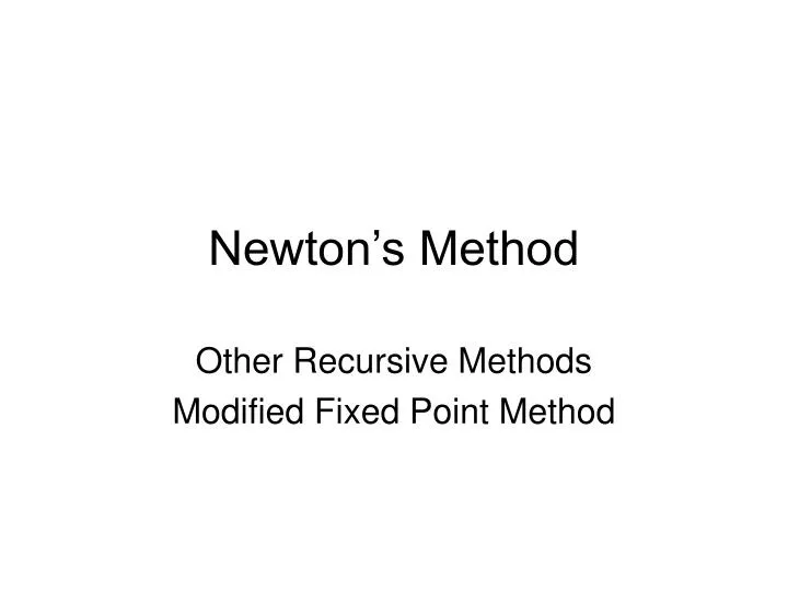 newton s method n.
