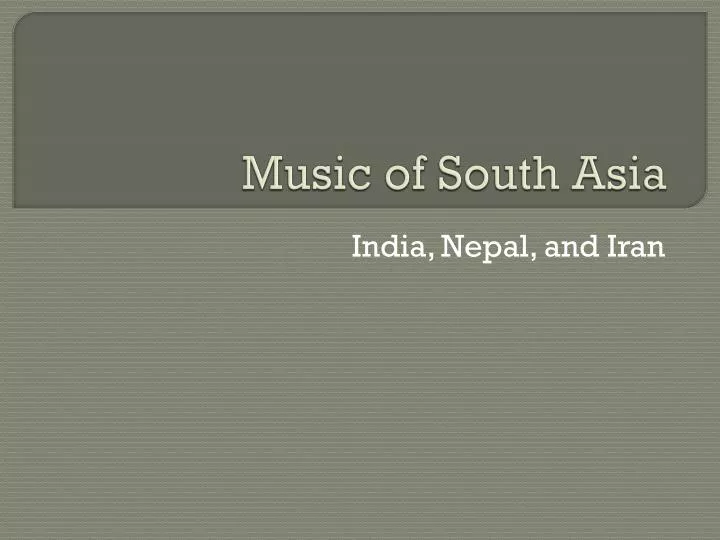 music of south asia n.