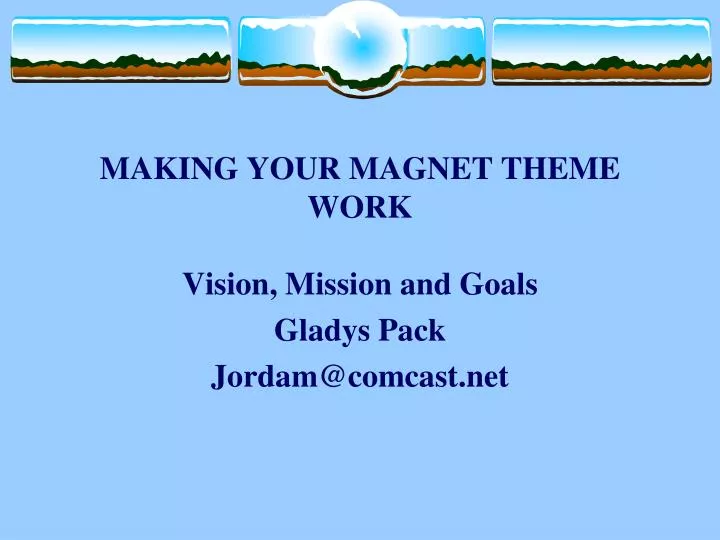making your magnet theme work vision mission and goals n.