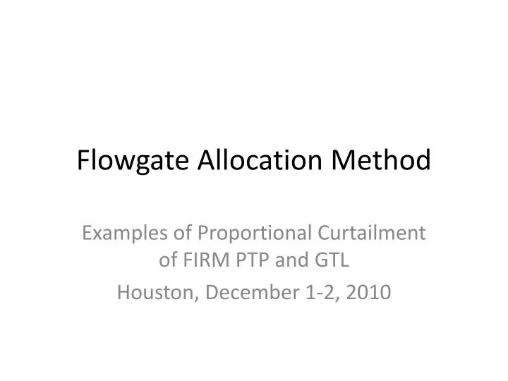 flowgate allocation method n.