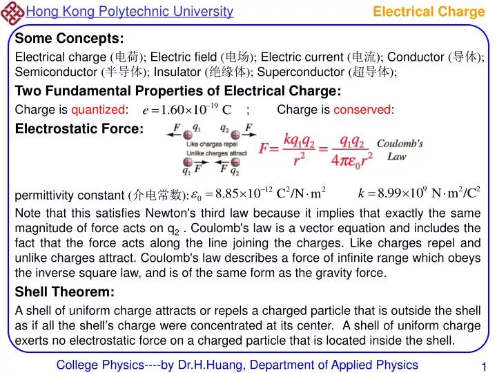 PPT - Electrical Charge PowerPoint Presentation, free download - ID:5749950