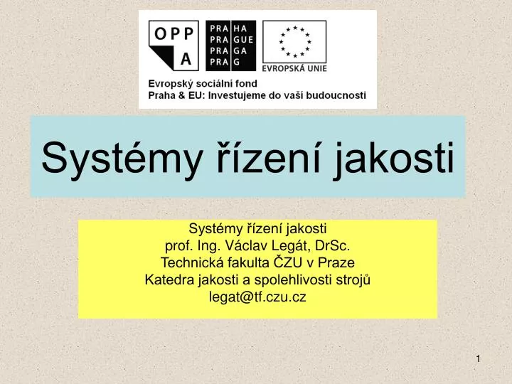 PPT Syst my zen Jakosti PowerPoint Presentation Free Download 