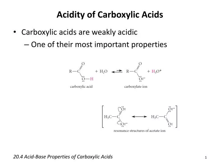 Five Chemical Properties Of Carboxylic Acid carboxylic acid properties