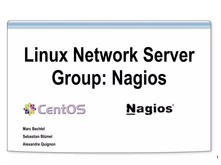 linux network server group nagios n.