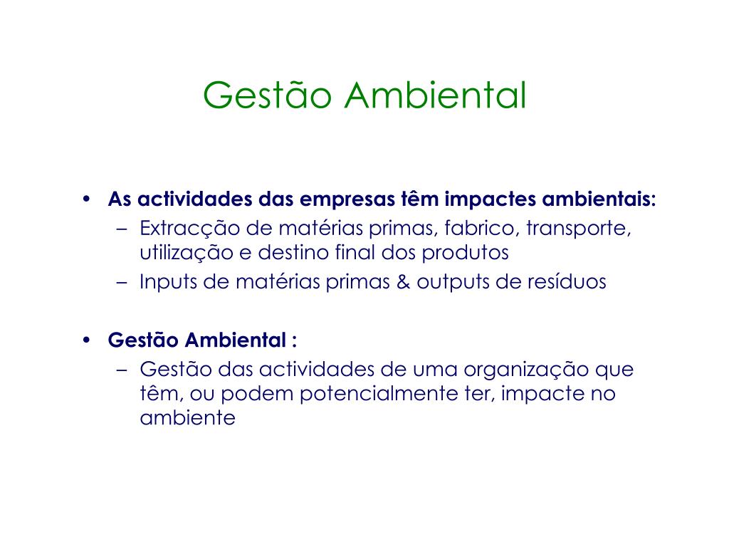 PPT - Gestão Ambiental PowerPoint Presentation, free download - ID:5751485