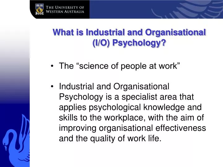 history of industrialorganizational psychology essay Industrial/organizational psychology paper write a 700- to 1,050-word paper in which you examine the fundamental concepts of the field of industrial/organizational psychology. history of industrialorganizational psychology essay Industrial/organizational psychology paper write a 700- to 1,050-word paper in which you examine the fundamental concepts of the field of industrial/organizational psychology.