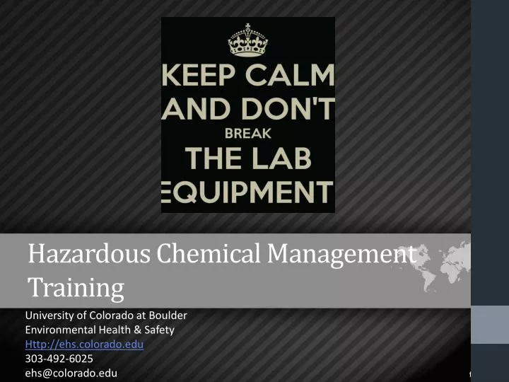 hazardous chemical management training n.