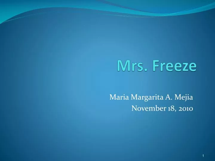 mrs freeze n.