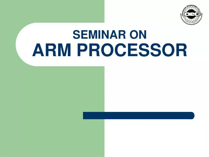 seminar on arm processor n.