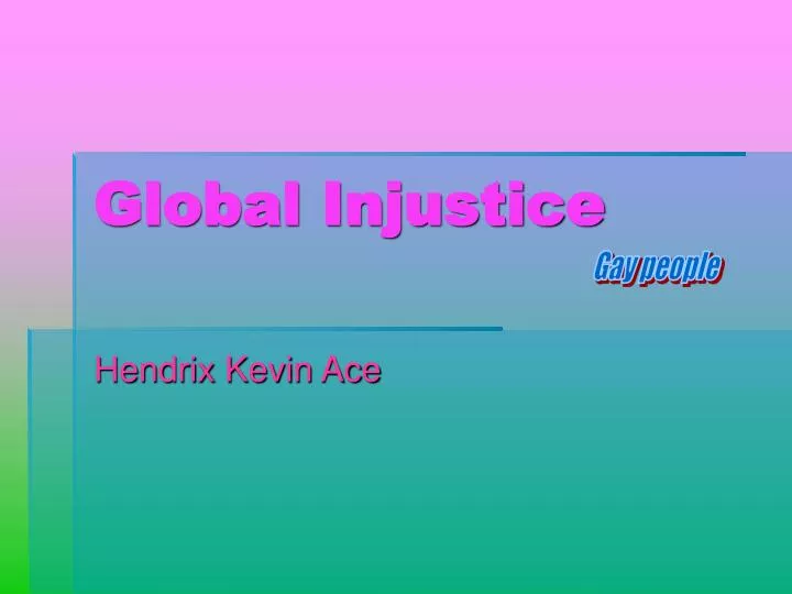 global injustice n.