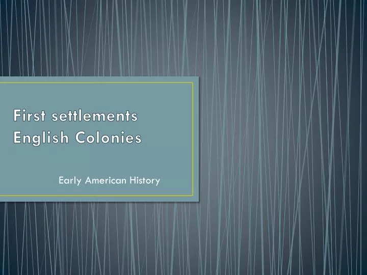 first settlements english colonies n.