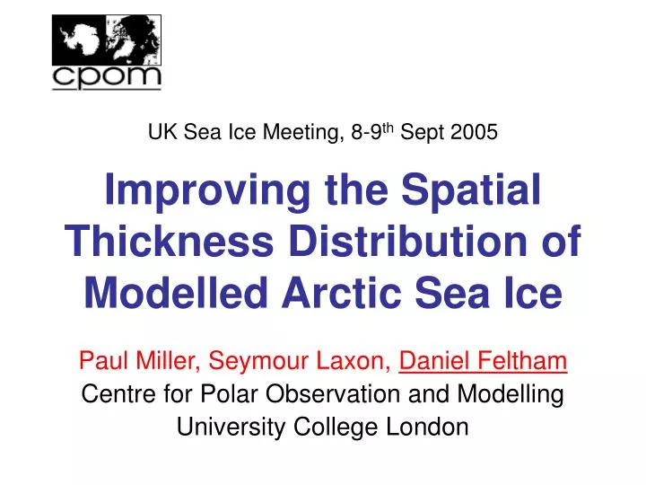 improving the spatial thickness distribution of modelled arctic sea ice n.