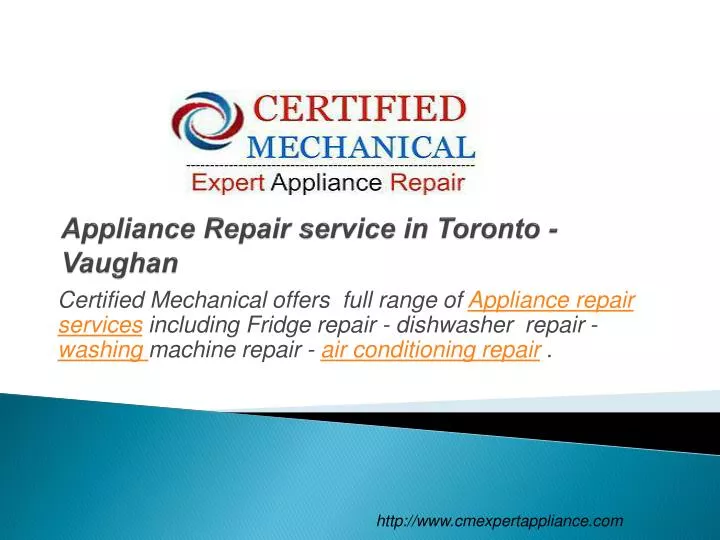 appliance repair service in toronto vaughan n.