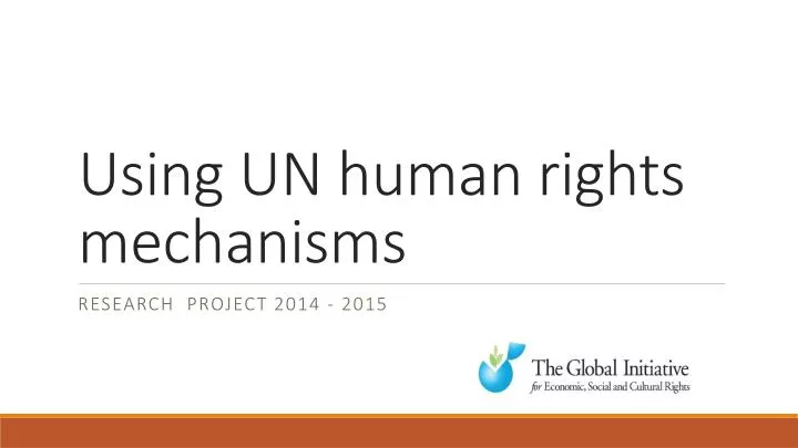 using un human rights mechanisms n.
