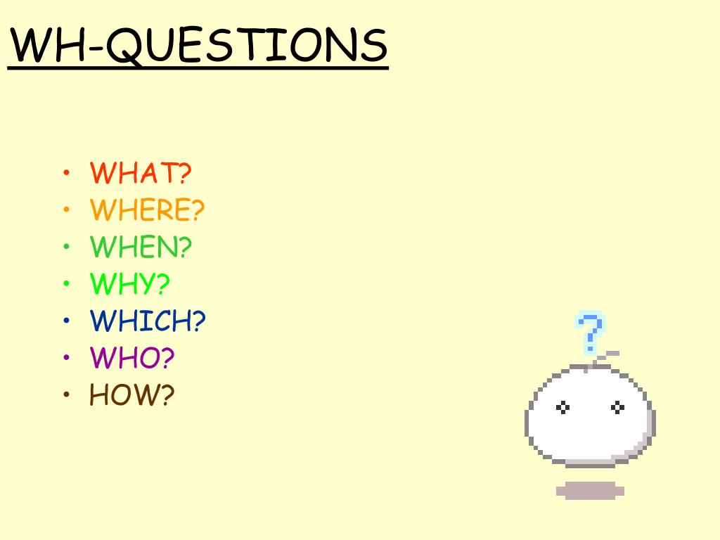 powerpoint presentation about wh questions