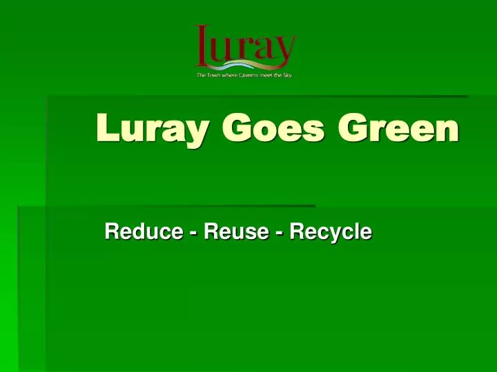 luray goes green n.