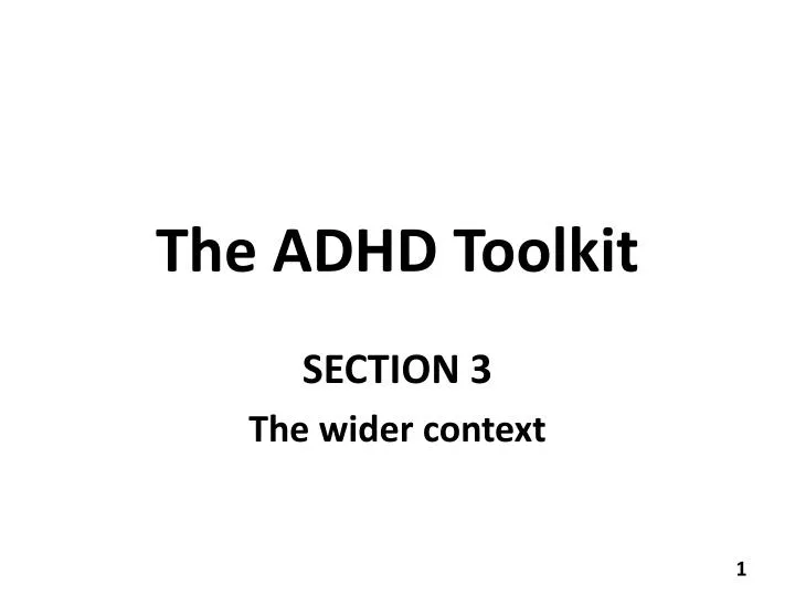 the adhd toolkit n.