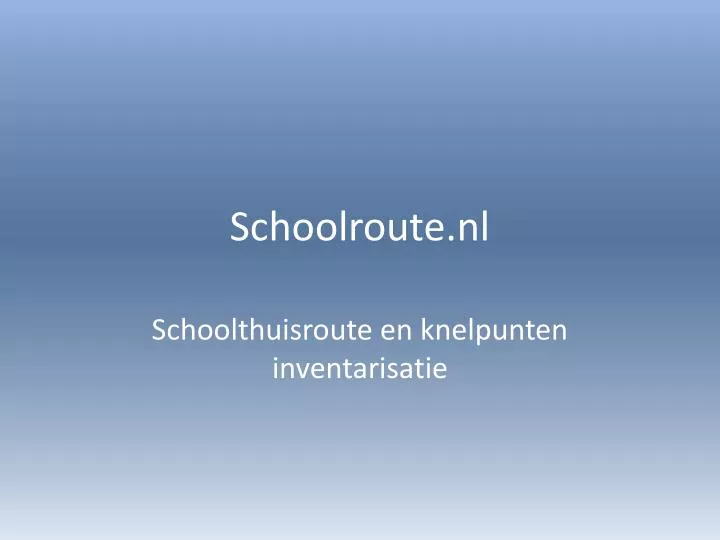 schoolroute nl n.