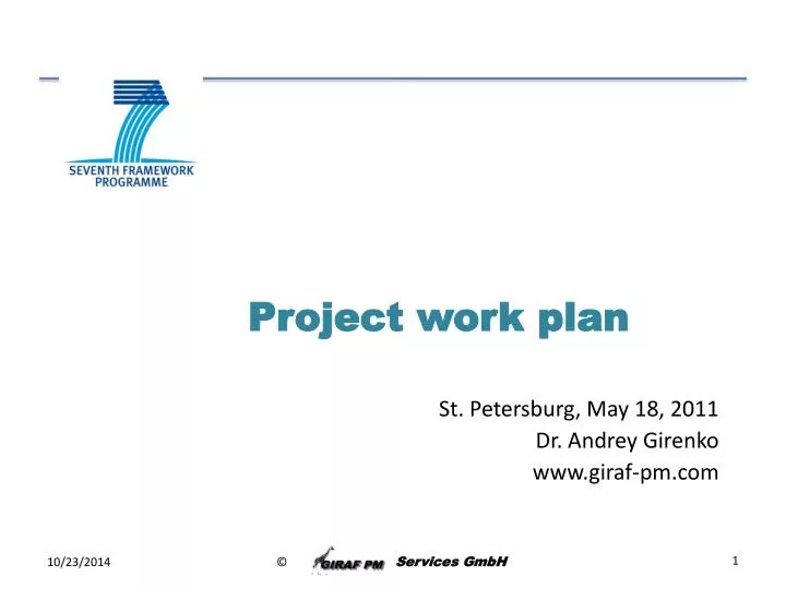 project work plan n.