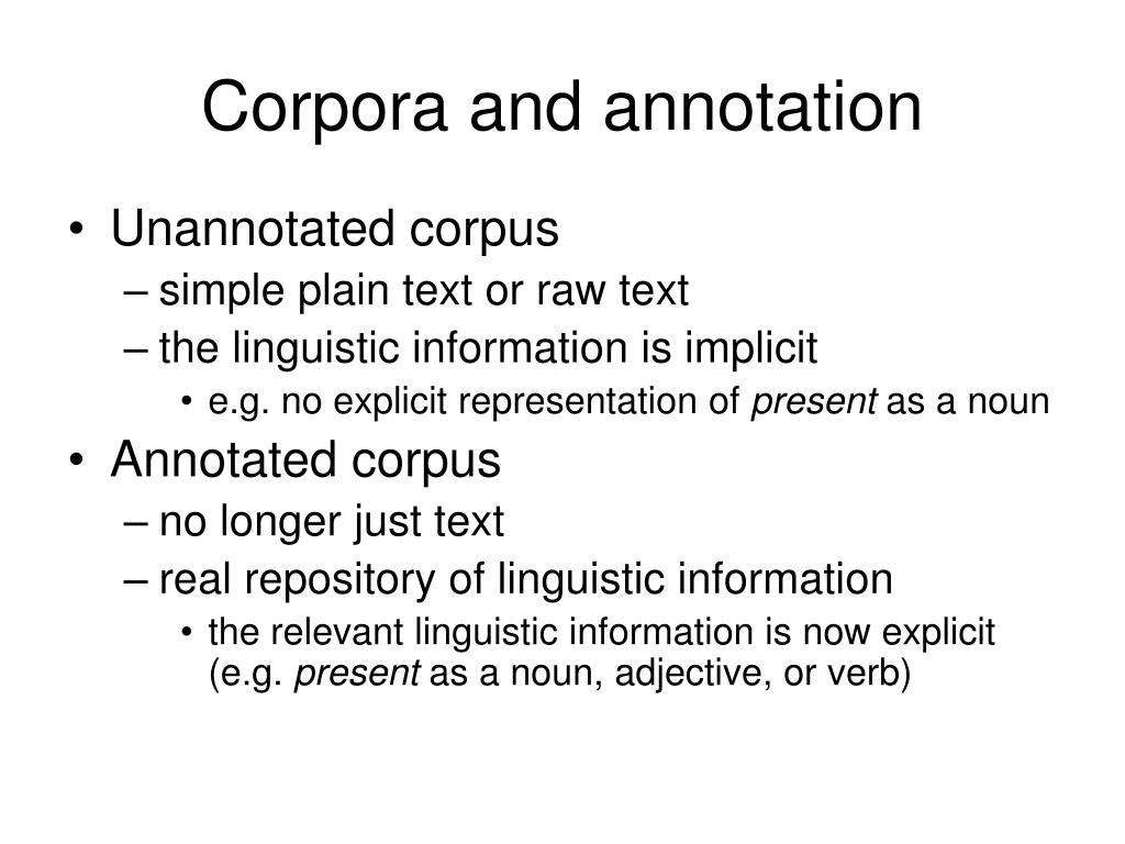 annotated corpus meaning