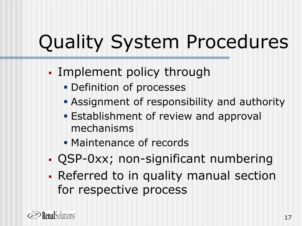 Ppt Introduction To Quality Management Systems For Medical Devices