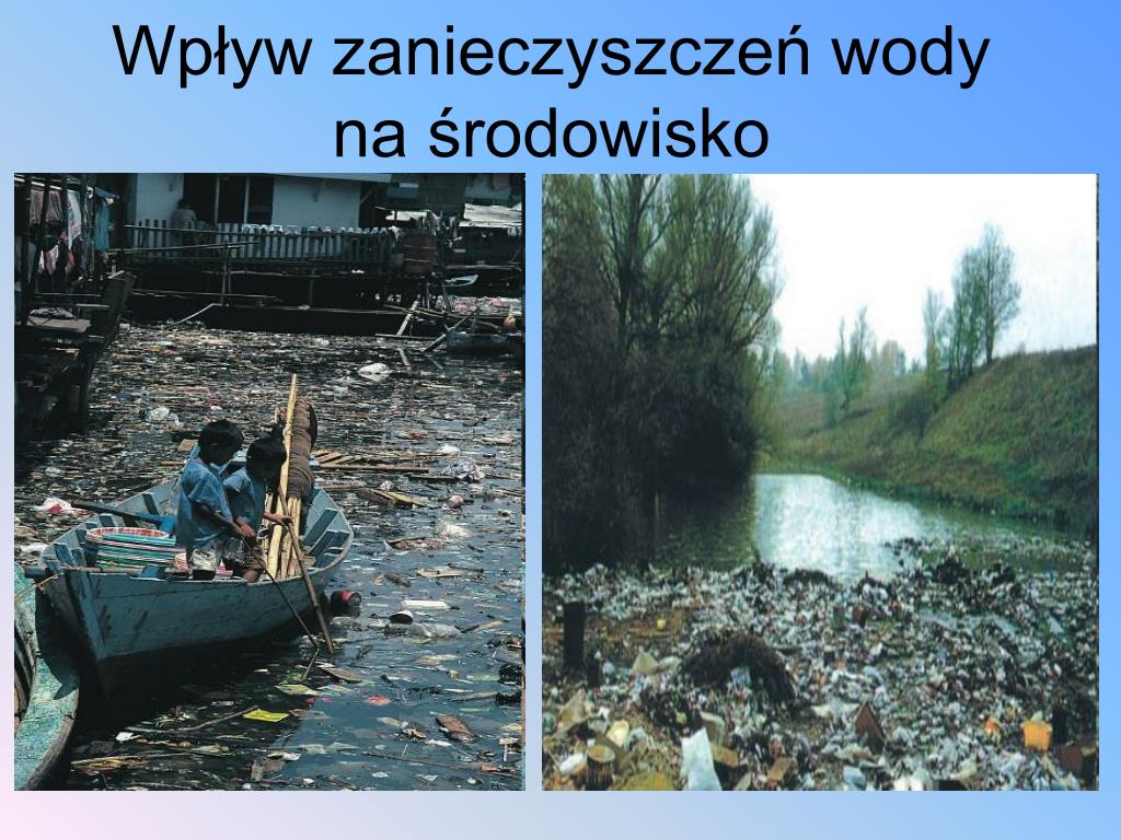Wpływ Człowieka Na środowisko Sprawdzian PPT - Wpływ zanieczyszczeń wody na środowisko PowerPoint Presentation