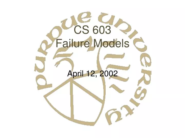 cs 603 failure models n.