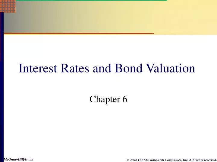 interest rates and bond valuation n.