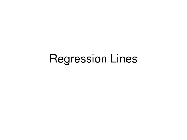 regression lines n.