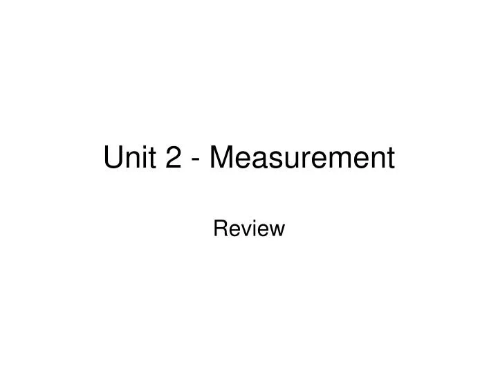 unit 2 measurement n.