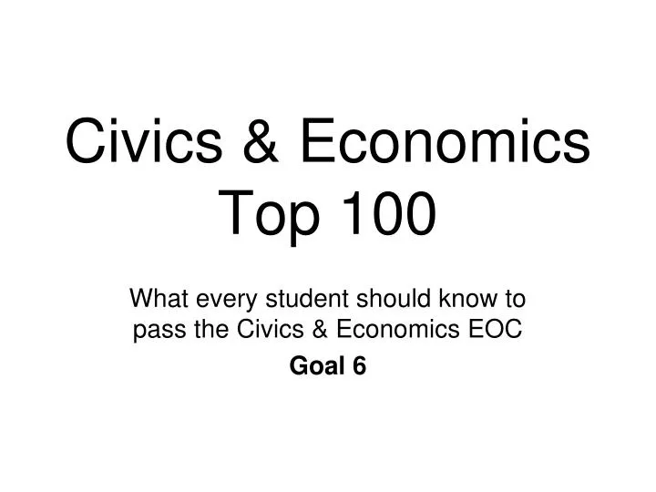 civics economics top 100 n.