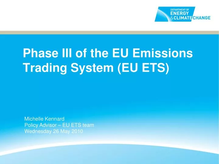 phase iii of the eu emissions trading system eu ets n.
