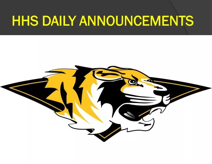 hhs daily announcements n.