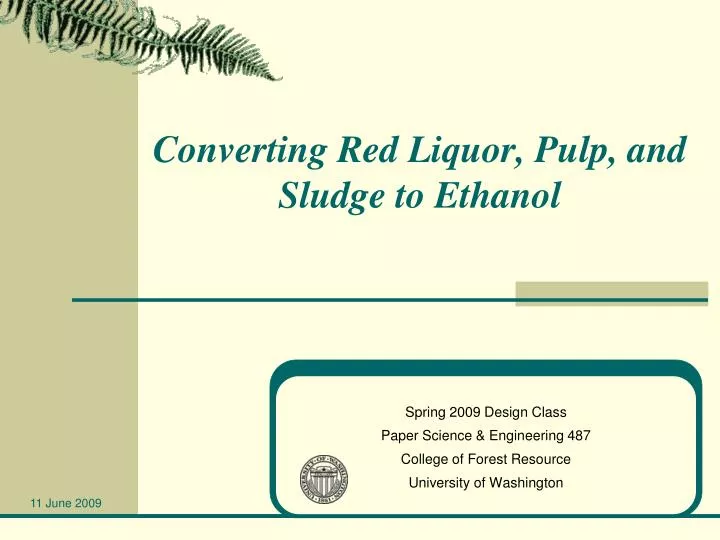 converting red liquor pulp and sludge to ethanol n.