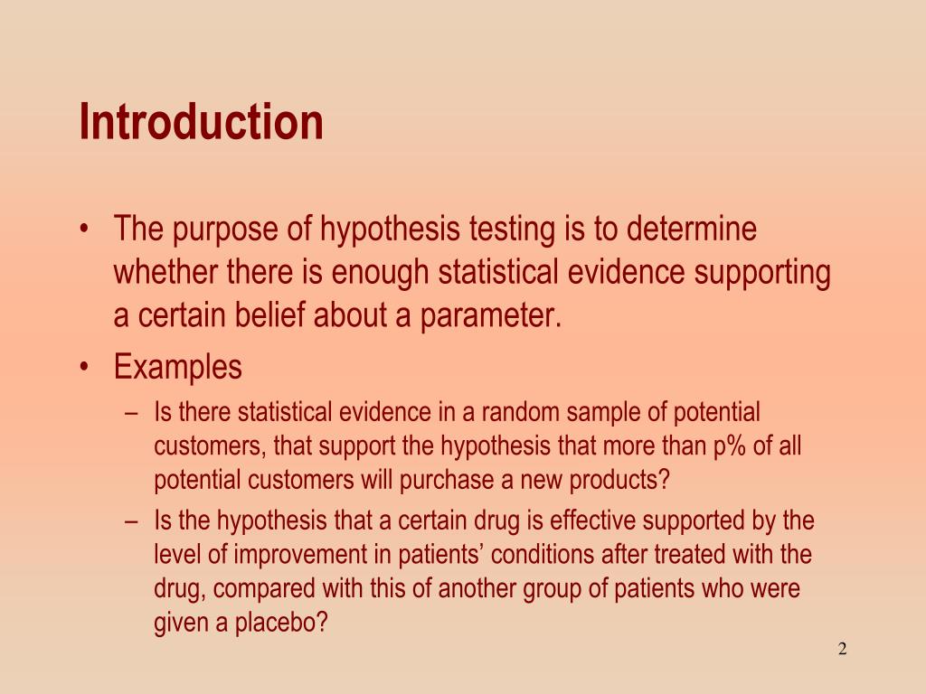 introduction to hypothesis testing ppt