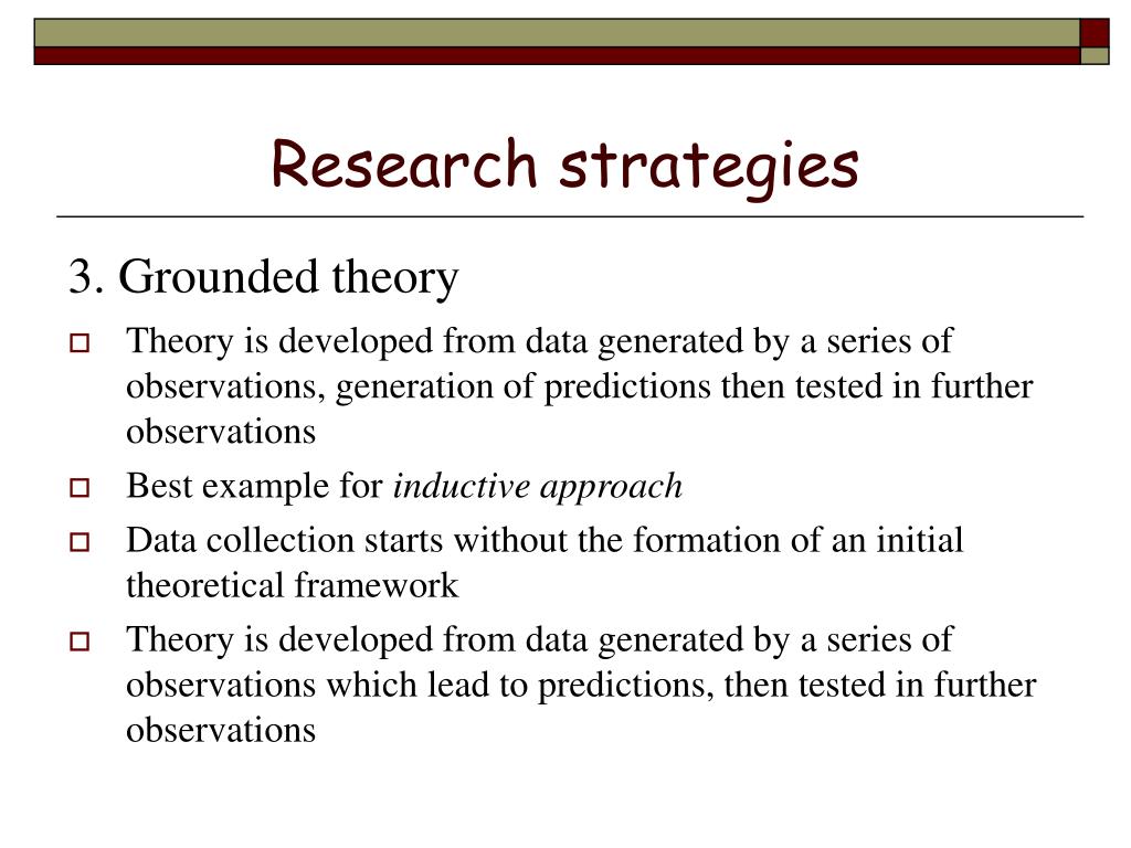 example research strategy