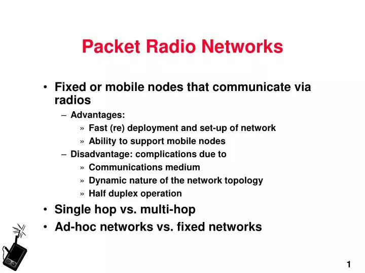 packet radio networks n.