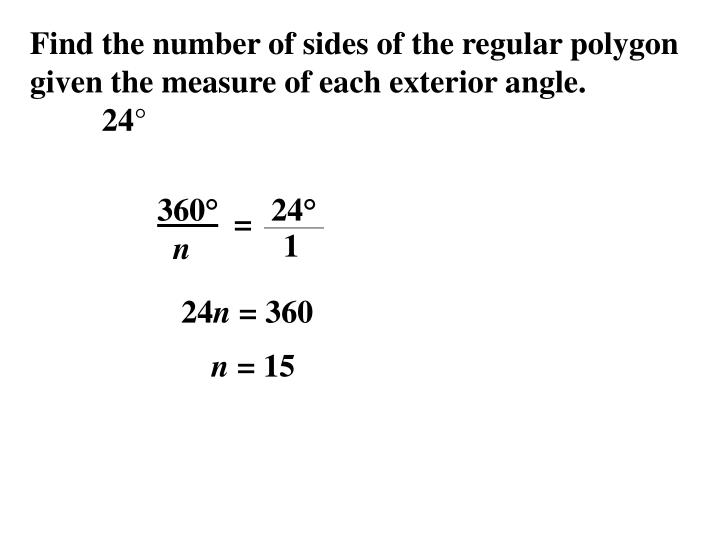 Formula To Find The Measure Of One Interior Angle A Regular