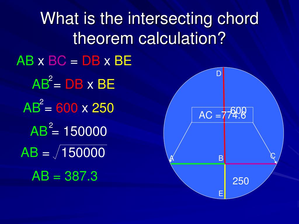 PPT - Unit 16 Mathematic Intersecting chord theorem PowerPoint