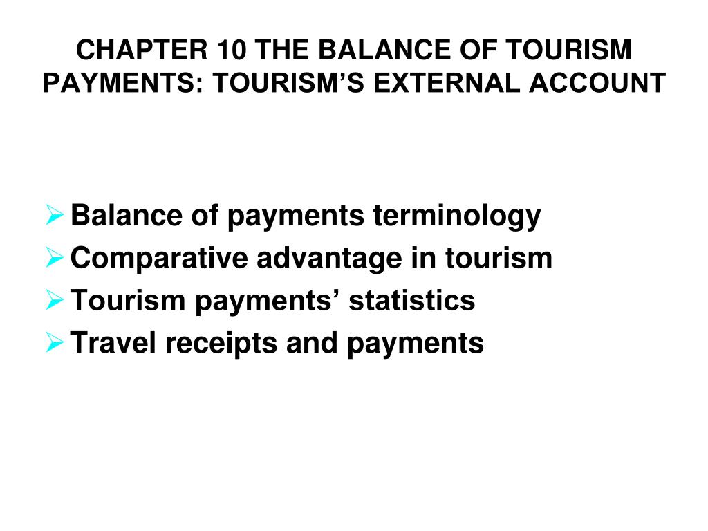 tourism balance of payments