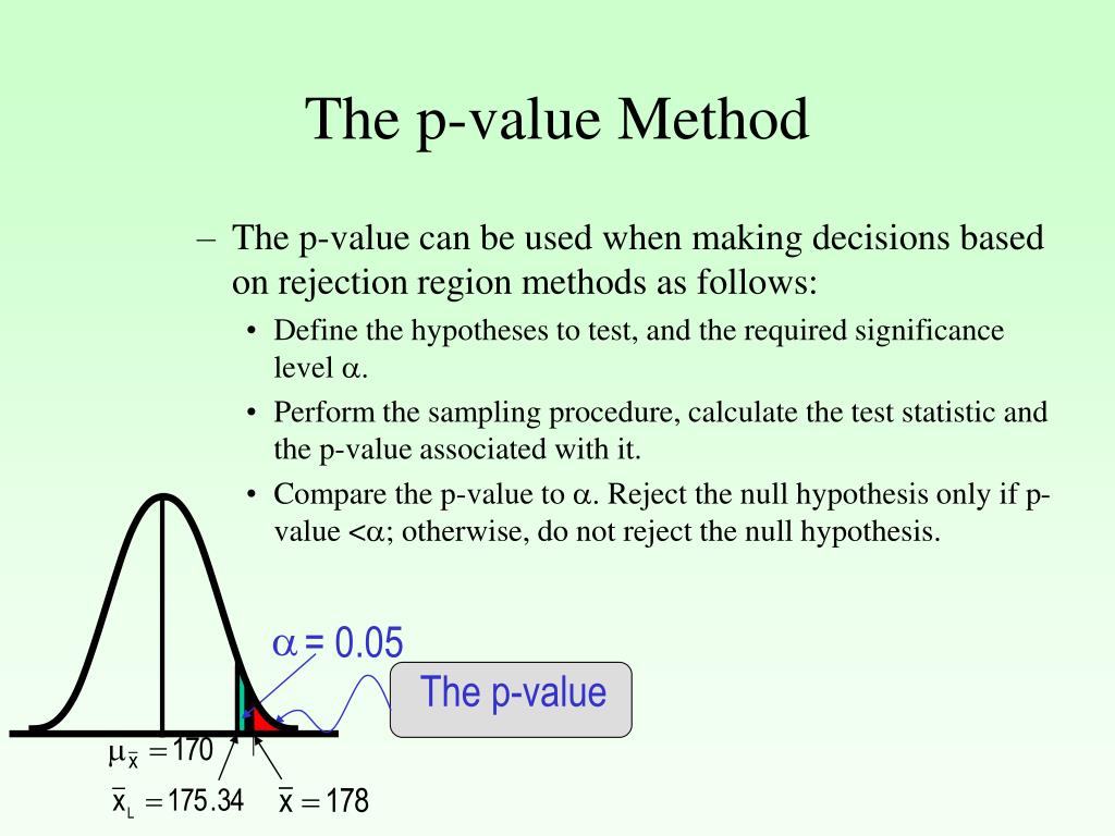 alternative hypothesis test p value