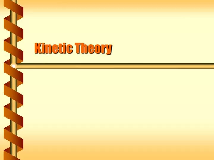 kinetic theory n.