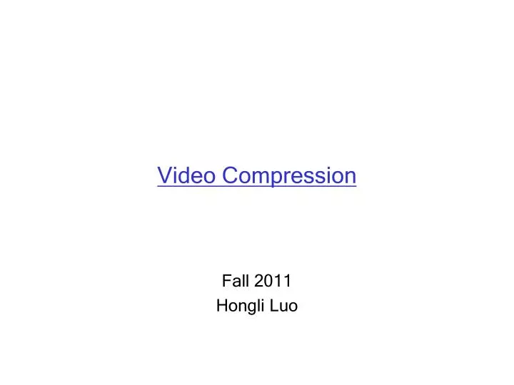 video compression n.